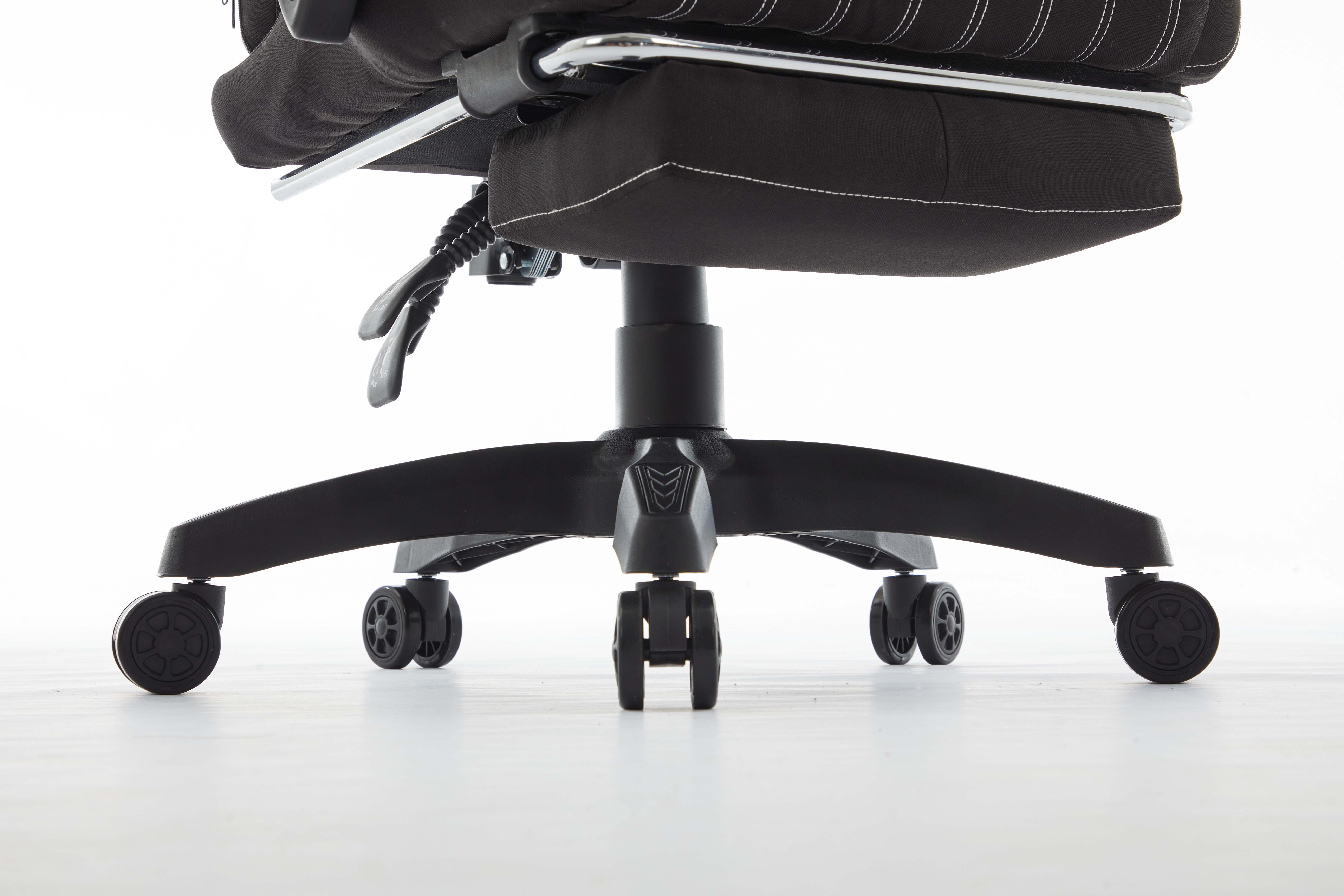 Silla Gamer Merx Kuroyami Kr-400 Negra Tela Con Apoyapies Premium