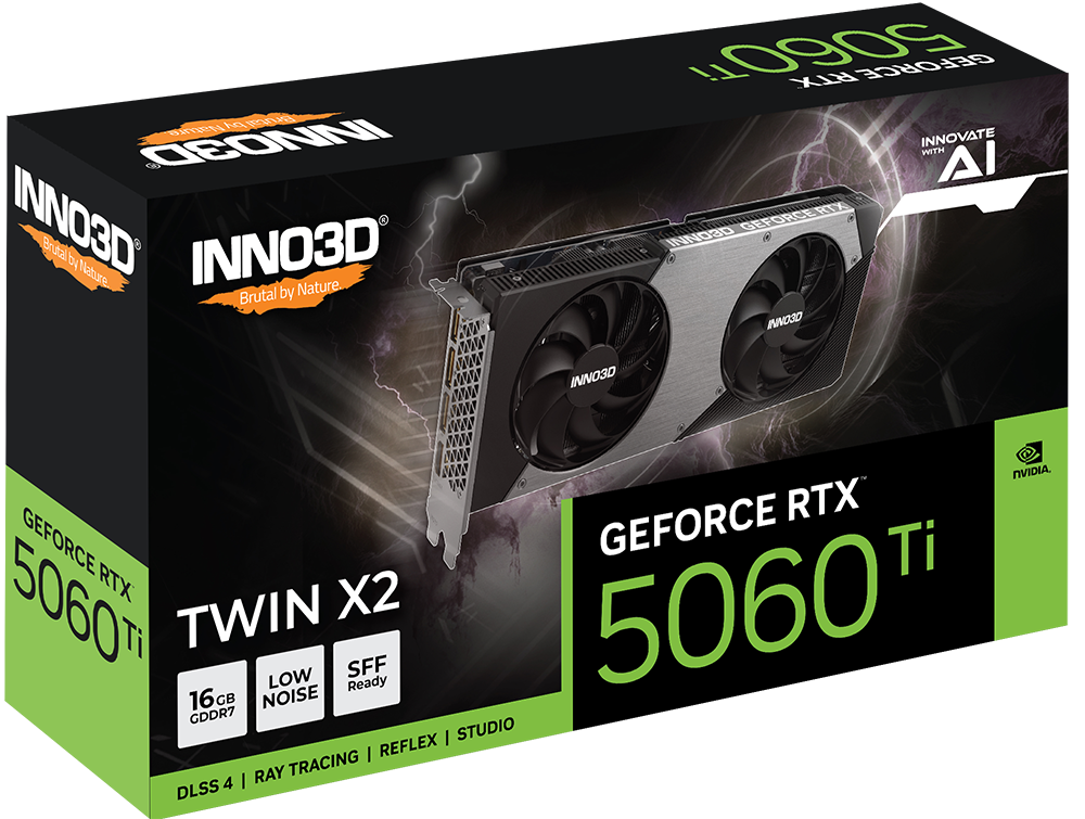 Placa De Video Inno3d Geforce Rtx 5060 Ti Twin X2 16gb Dlss4 Gddr7