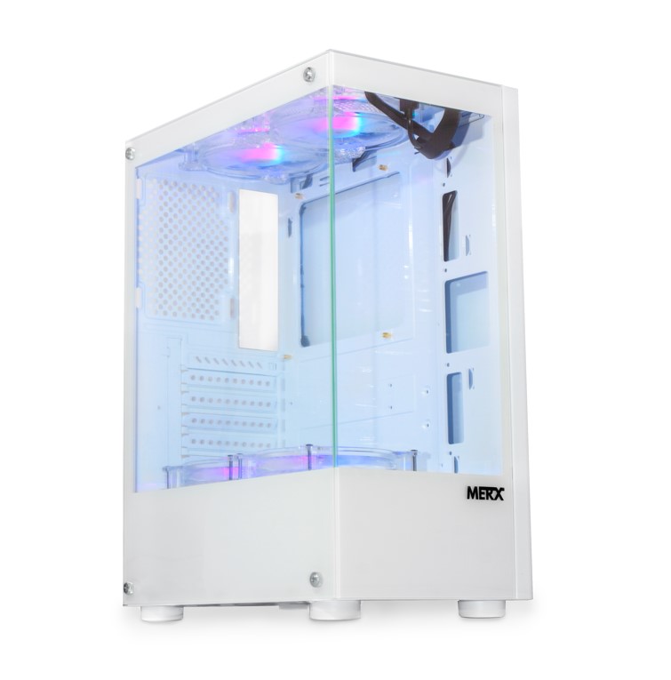 Gabinete Gamer Merx Wolf Wf-100 White Con 4 Fans Rgb