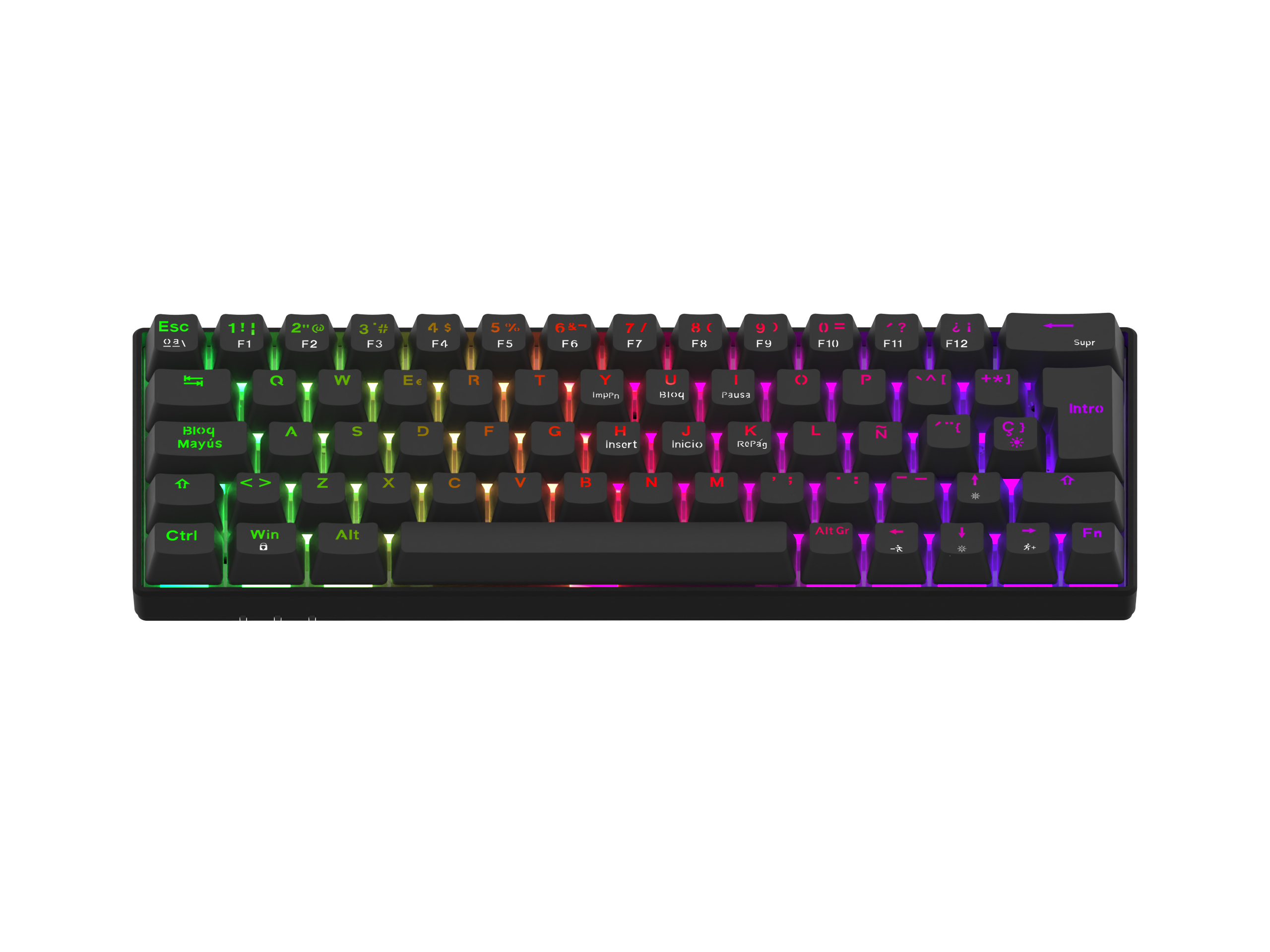 Teclado Mecanico Gamer Solarmax EspaÑol Usb Negro Switch Red Anti Ghosting 