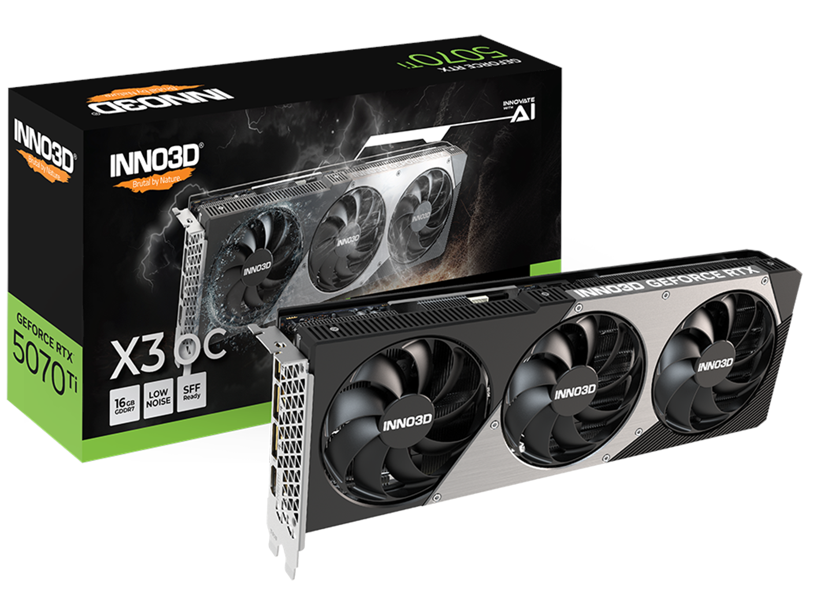 Placa De Video Inno3d Geforce Rtx 5070 Ti Twin X3 16gb Dlss4 Gddr7