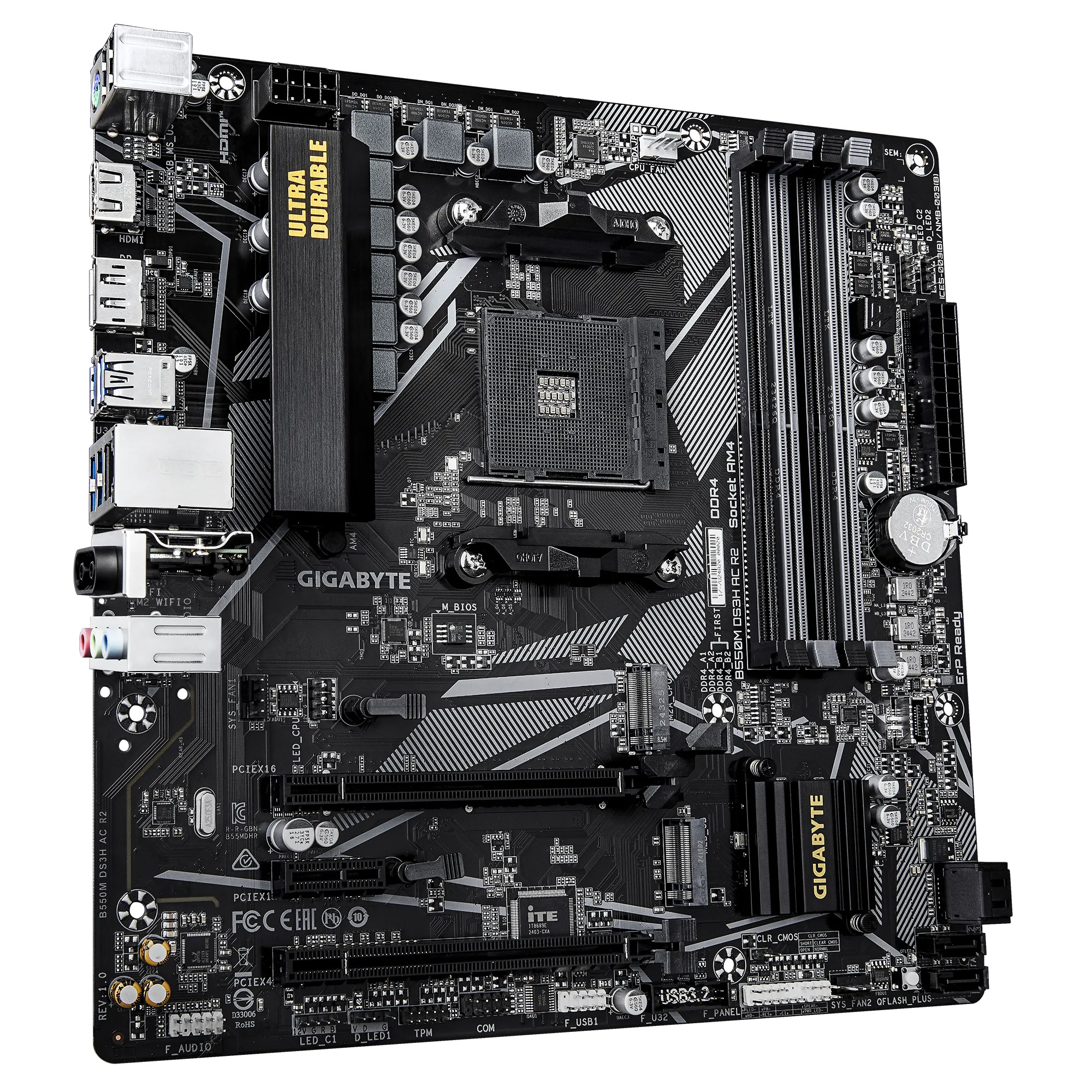 Motherboard Gigabyte B550m Ds3h Ac R2 Am4 Ddr4