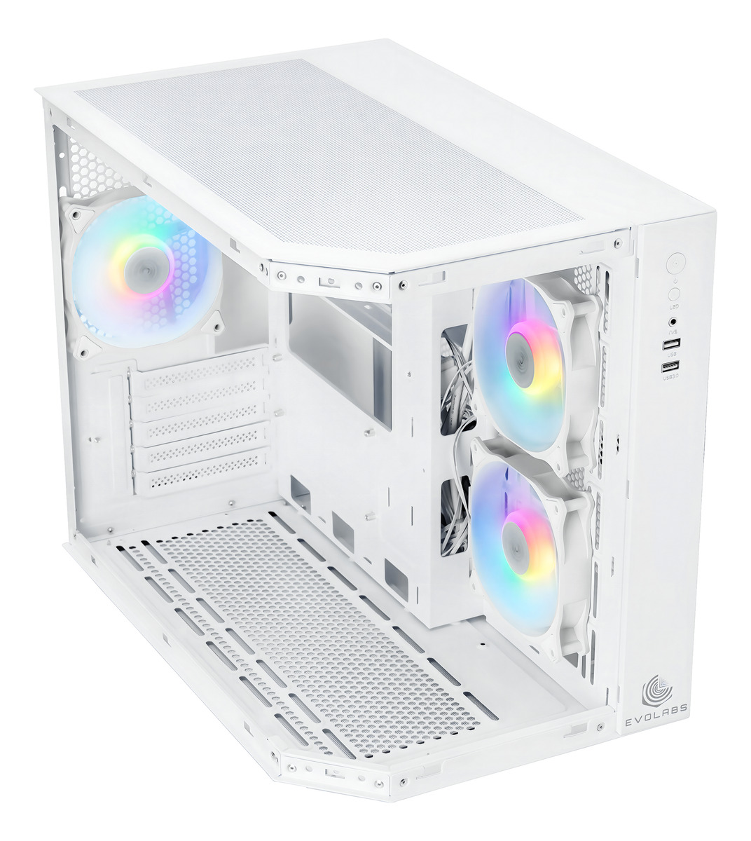 Gabinete Gamer Evolabs Primacy White Evo-300mw C/fa