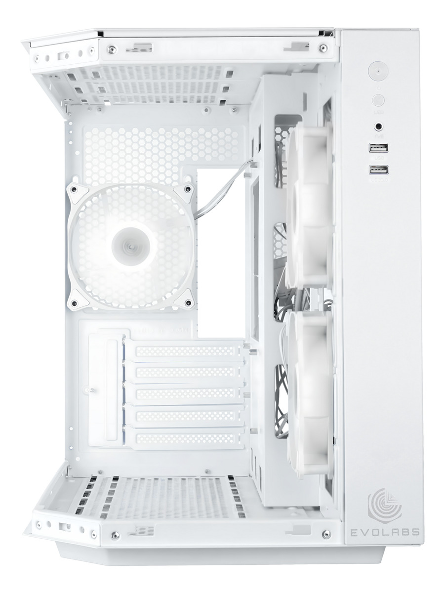 Gabinete Gamer Evolabs Primacy White Evo-300mw C/fa