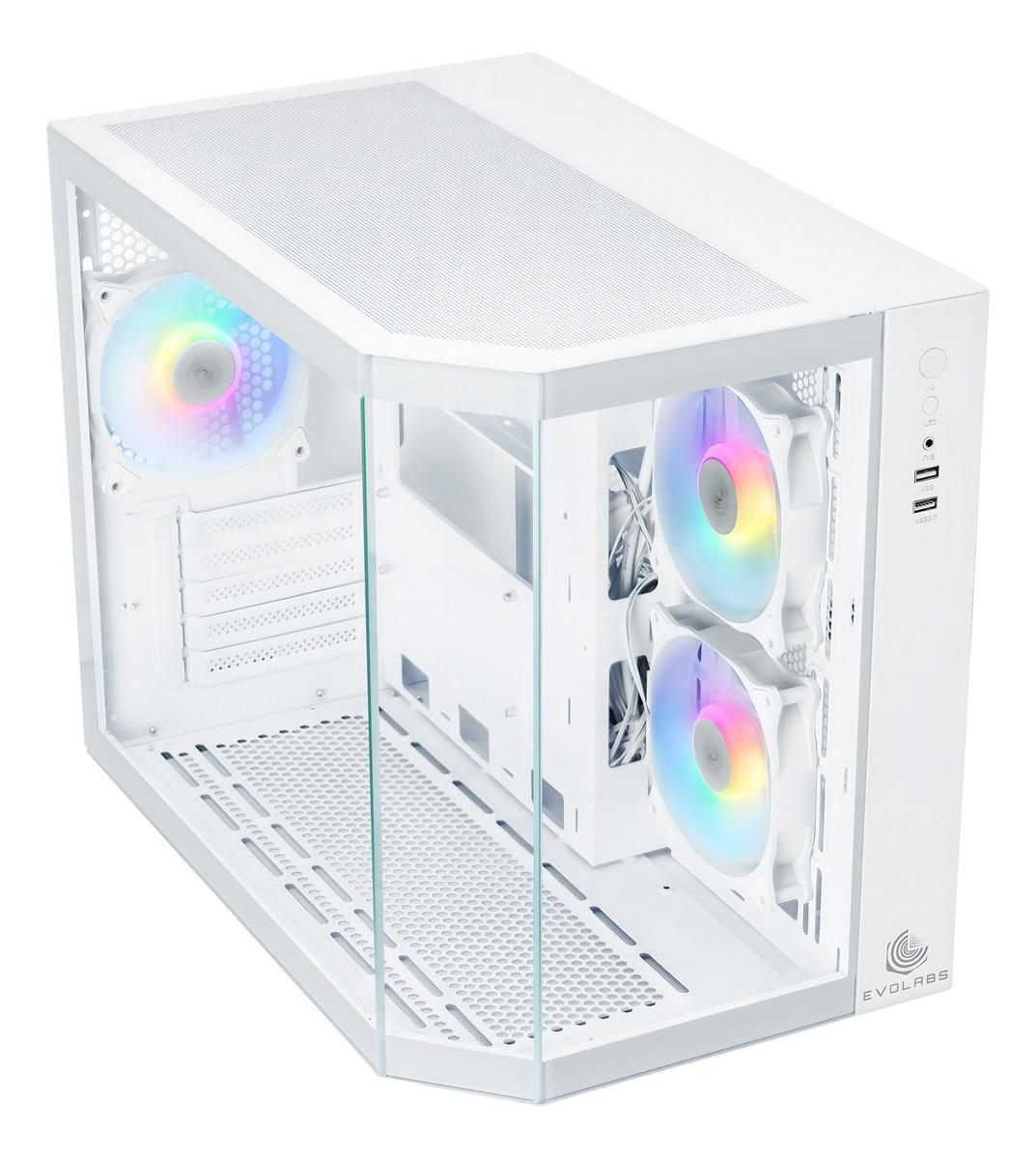 Gabinete Gamer Evolabs Primacy White Evo-300mw C/fa