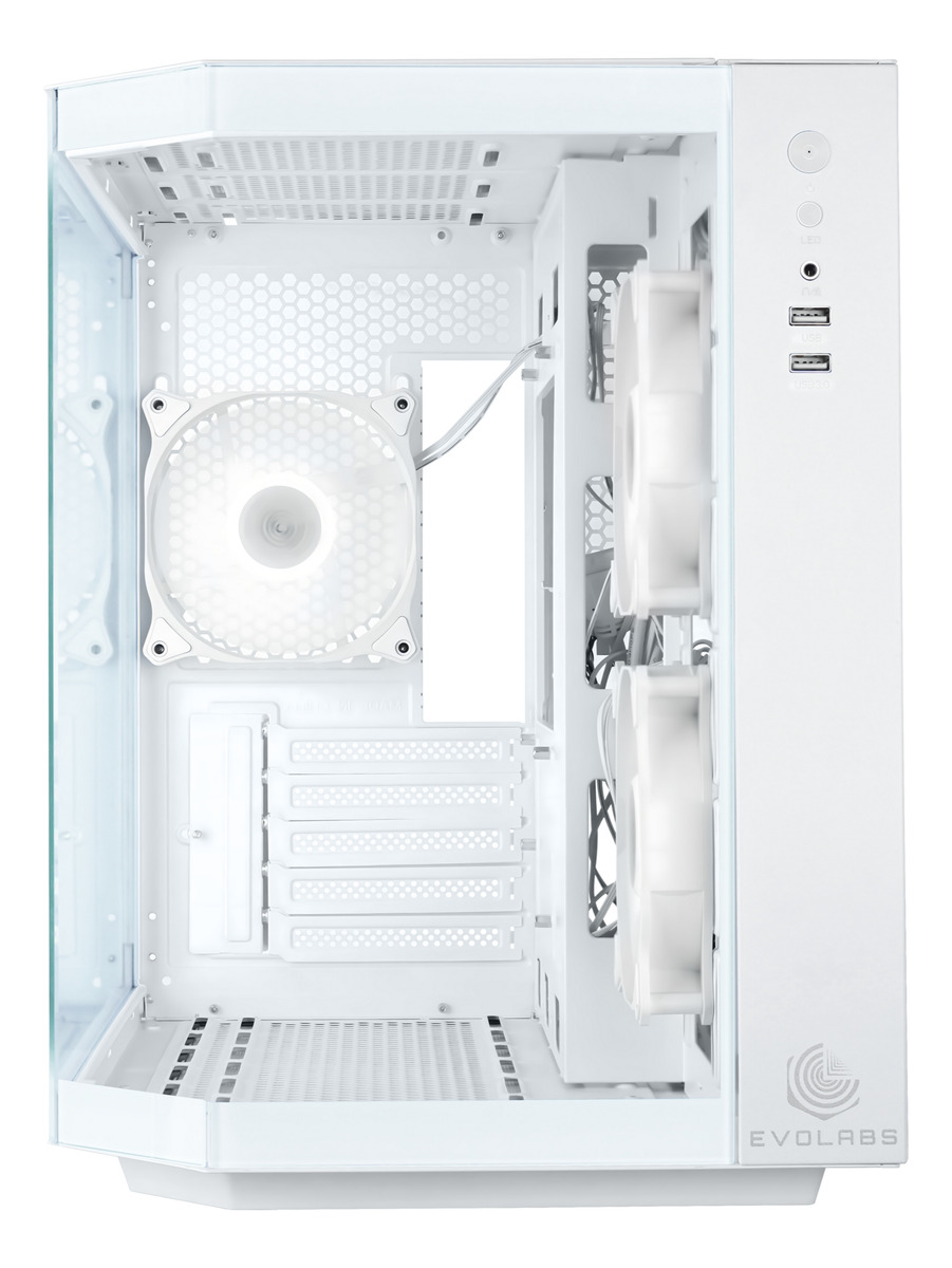 Gabinete Gamer Evolabs Primacy White Evo-300mw C/fa