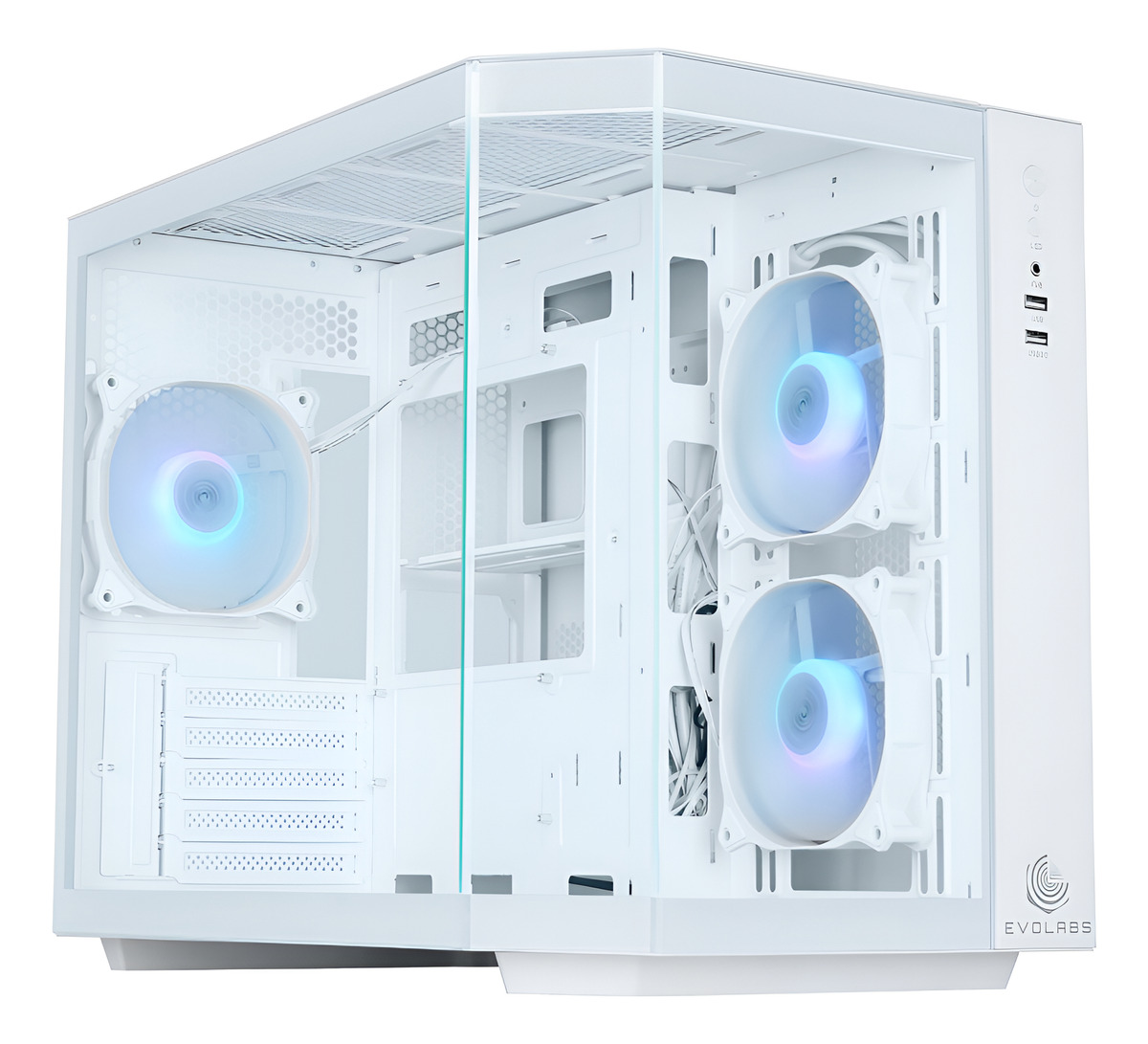Gabinete Gamer Evolabs Primacy White Evo-300mw C/fa
