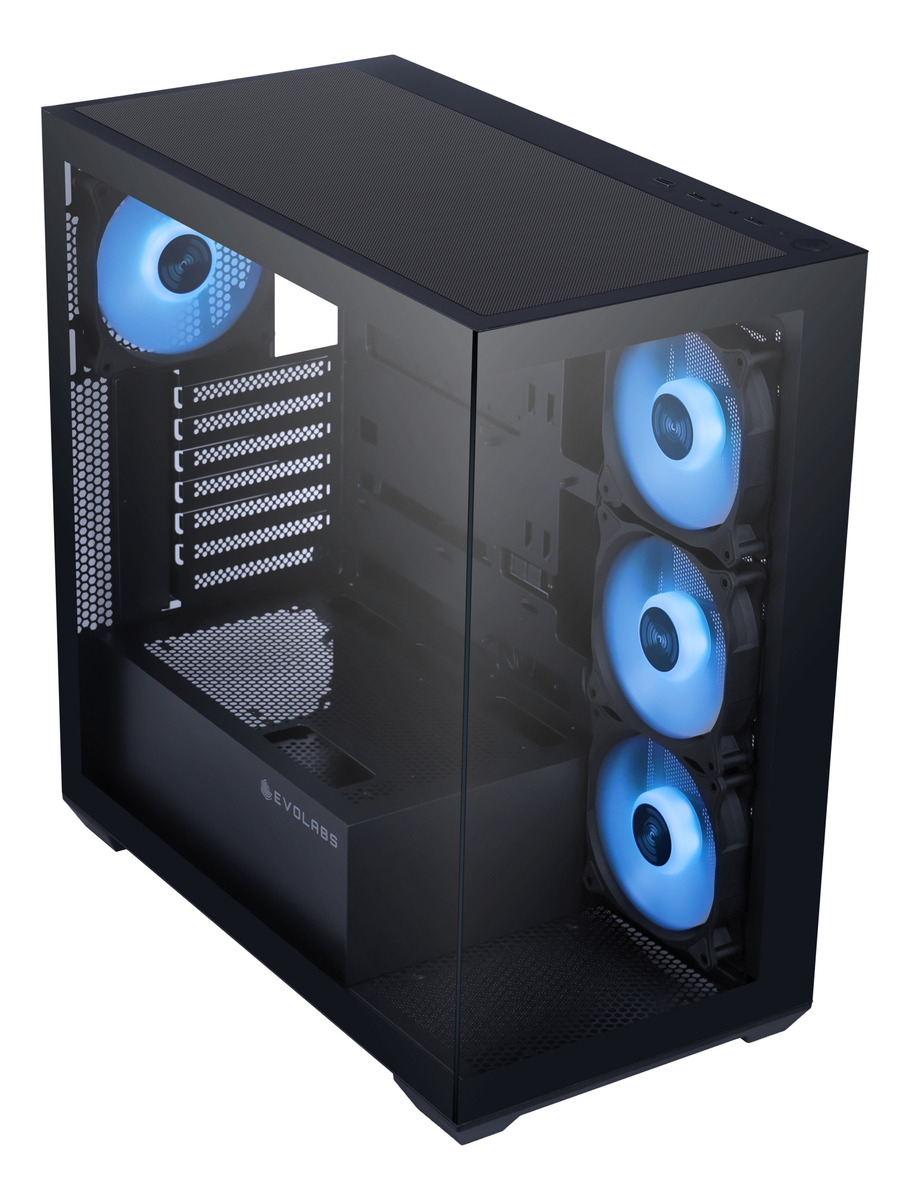 Gabinete Gamer Evolabs Progression Bk Evo-305ab C/f