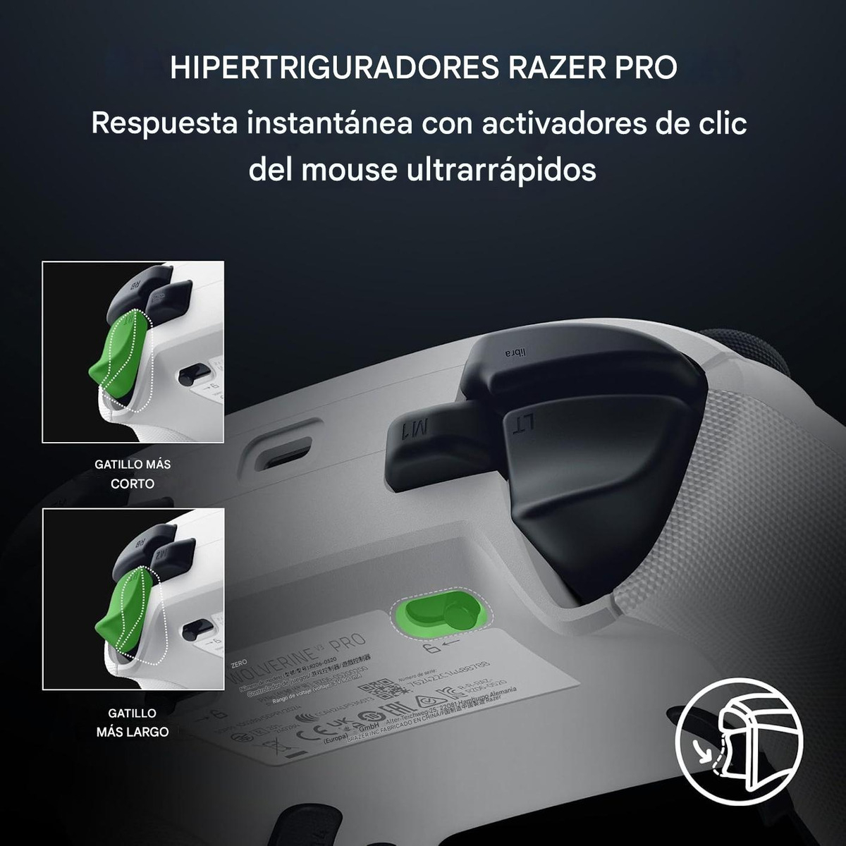 Joystick Razer Wolverine V3 Pro Wireless White Xbox Pc Esports Trigger Lock Hall Effect Shifters Macros