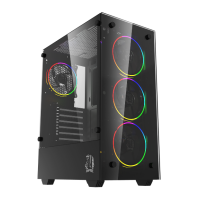 GABINETE RAPTOR SENTINEL TG MID-TOWER RGB FAN X4 CON BOTON DE CONTROL