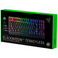 TECLADO RAZER BLACKWIDOW V3 TENKEYLESS BLACK ESPAÑOL SWITCHS YELLOW LINEAR AND SILENT