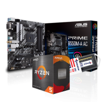 Combo Actualización AMD Ryzen 5 5500 sixcore + PRIME B550M-A AC AM4 WIFI + 8gb Ram (1x8)