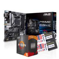 Combo Actualización AMD Ryzen 5 5500 sixcore + PRIME B550M-A AC AM4 WIFI + 16gb Ram (2x8)
