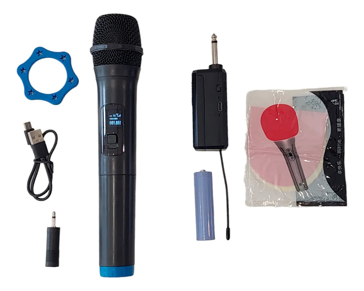 Microfono Inalambrico Profesional Uhf Receptor Recargable