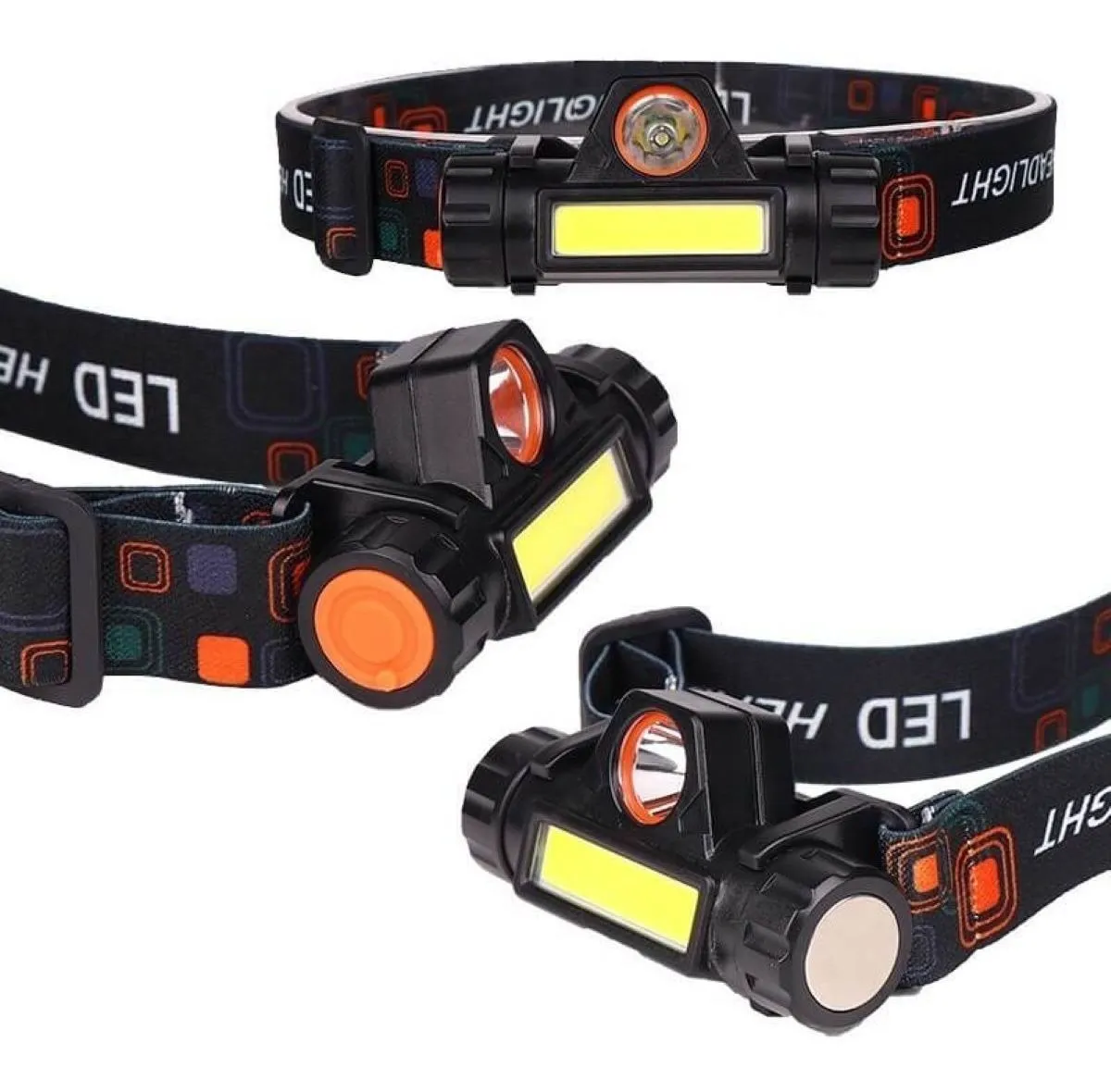 Linterna Minera Vincha Usb Recargable 2 Luces Led Camping