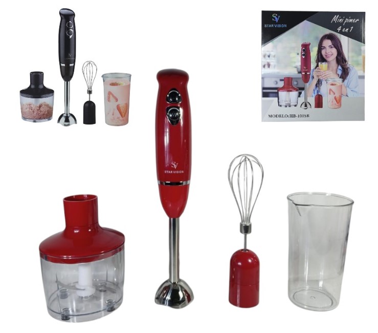 Mini Pimer Mixer Licuadora Batidora De Mano 4 En 1 - 700 W