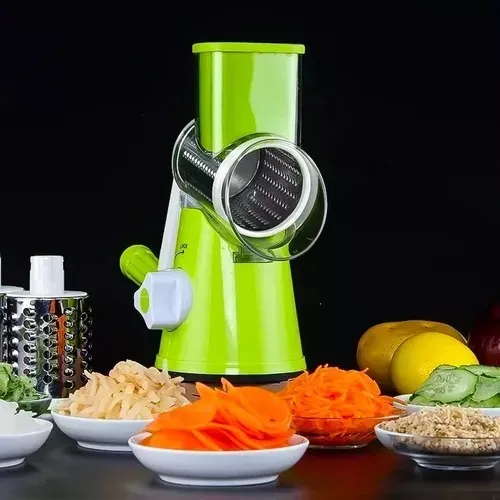 Rallador Manual Cortador Verduras Con 3 Chuchillas Premium Color UNICO