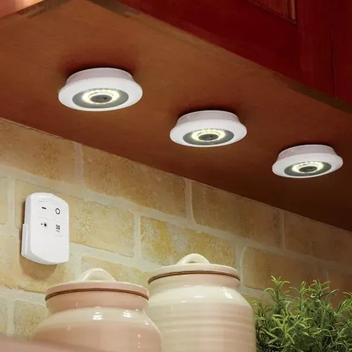 Set 3 Luces Led Inalámbricas Portatil Con Control Remoto