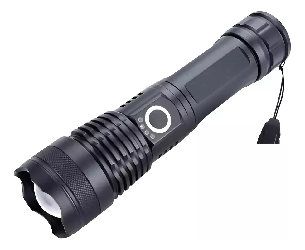 Linterna Tactica P50 Led Recargable Usb Pilas Zoom 1000 Lumens