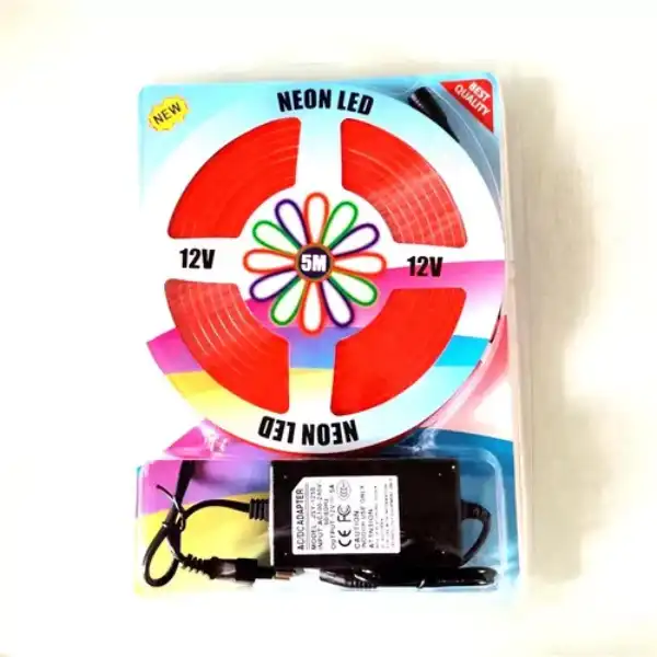 Kit Manguera Luz Neón 5 mts + Fuente Rojo