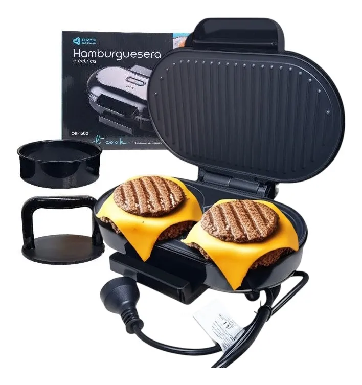 Maquina De Hamburguesas Sandwichera Con Molde Oryx 750w
