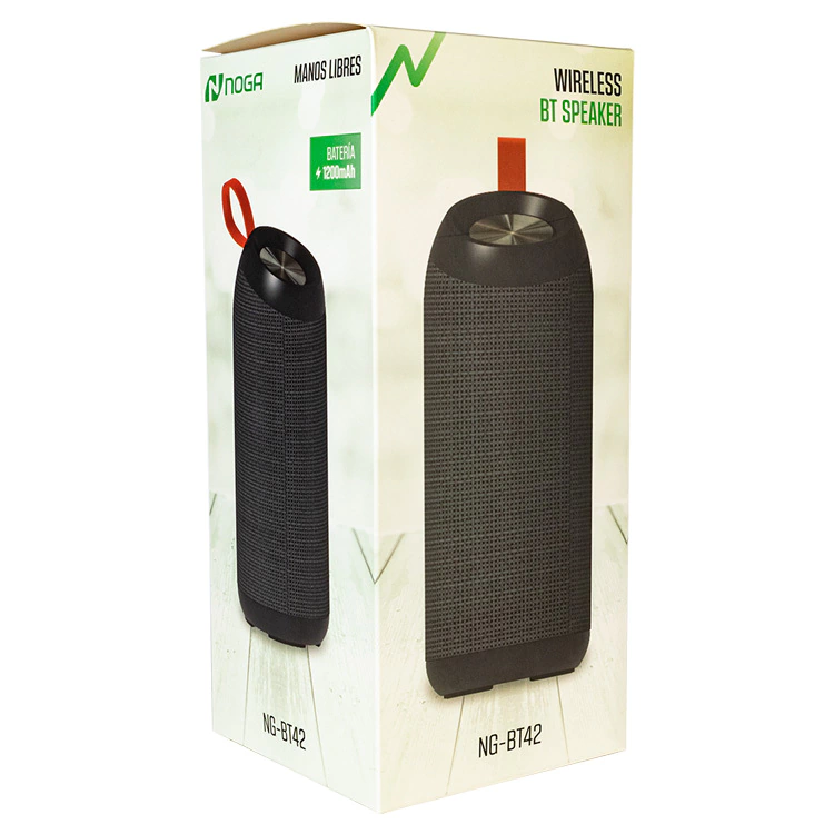 Parlante Inalambrico Portatil Bluetooth Mano Libre Noga Bt42 Color Negro