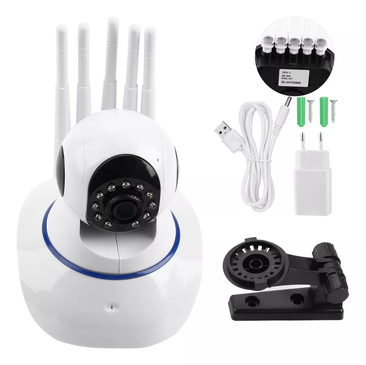 Camara De Seguridad Ip Wifi Hd Con Movimiento Graba Audio