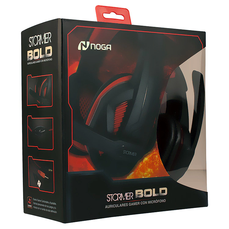 Auriculares PS4 PC Gamer con Micrófono LED USB Noga ST Bold.