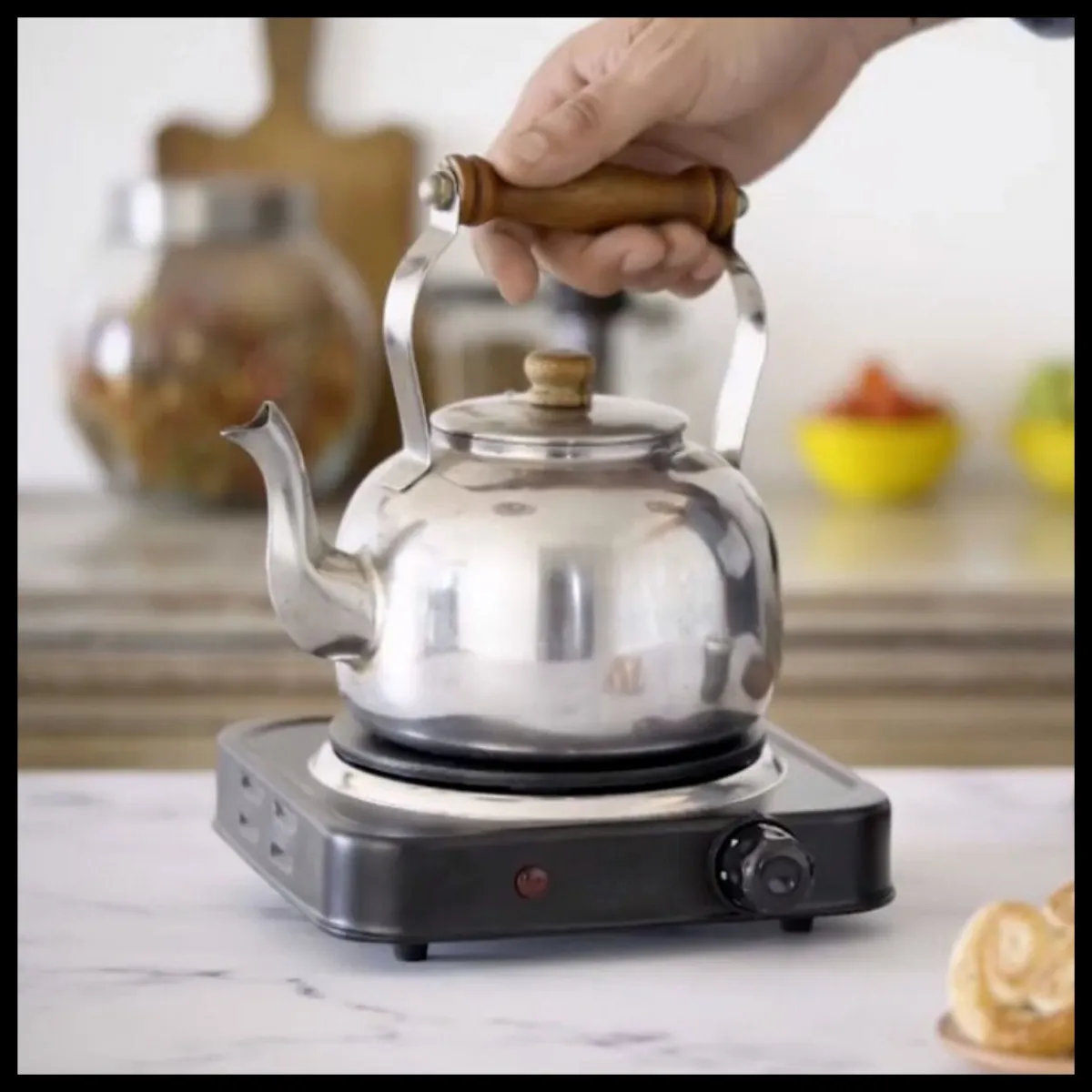 Anafe Eléctrico Oryx Negro 1 Hornalla 1000w 5 Potencias