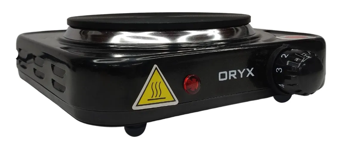 Anafe Eléctrico Oryx Negro 1 Hornalla 1000w 5 Potencias