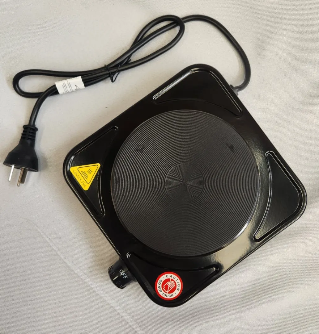 Anafe Eléctrico Oryx Negro 1 Hornalla 1000w 5 Potencias