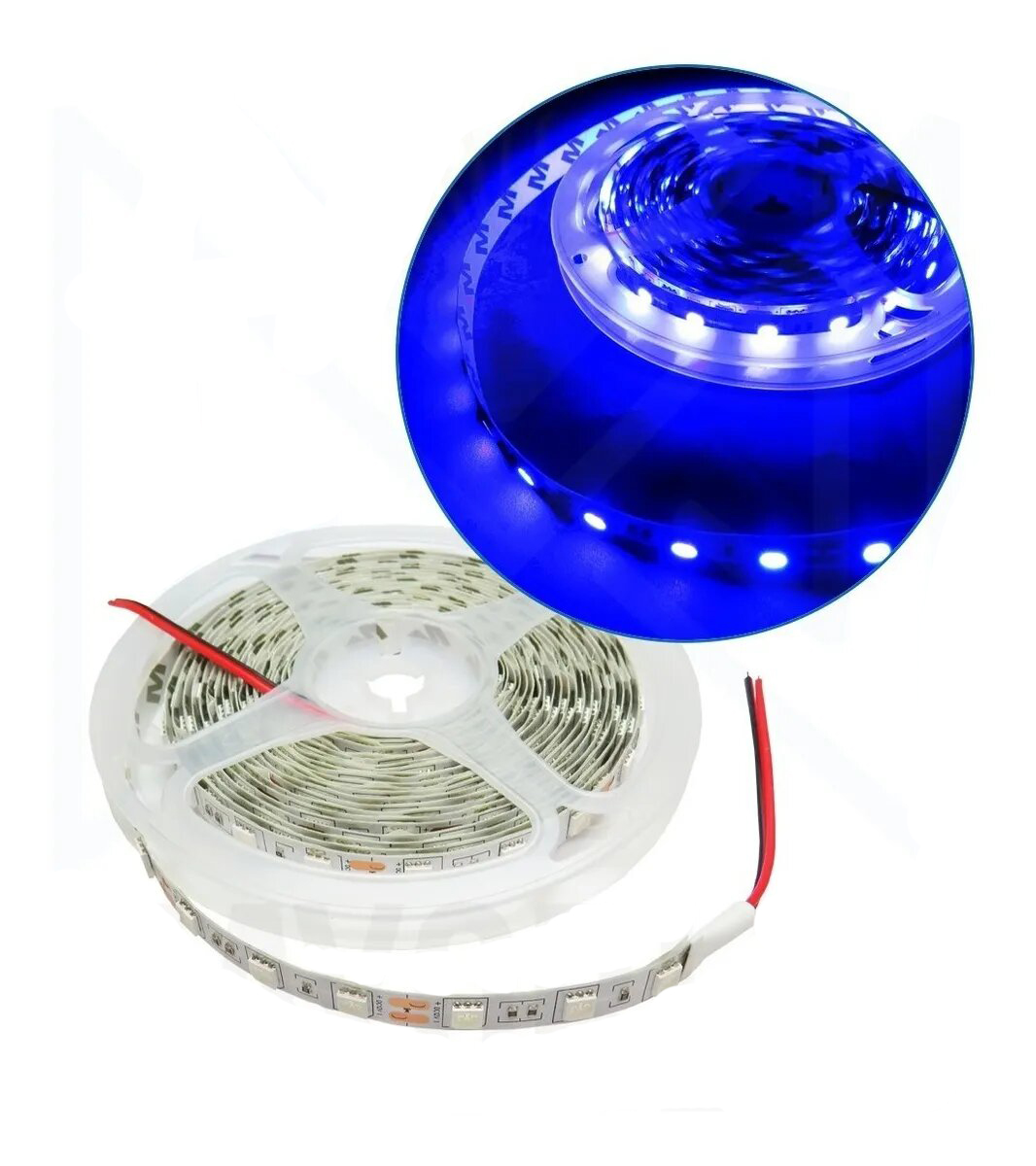 Tira LED 3528/2835 12V Para Interior IP20 5m Color Azul