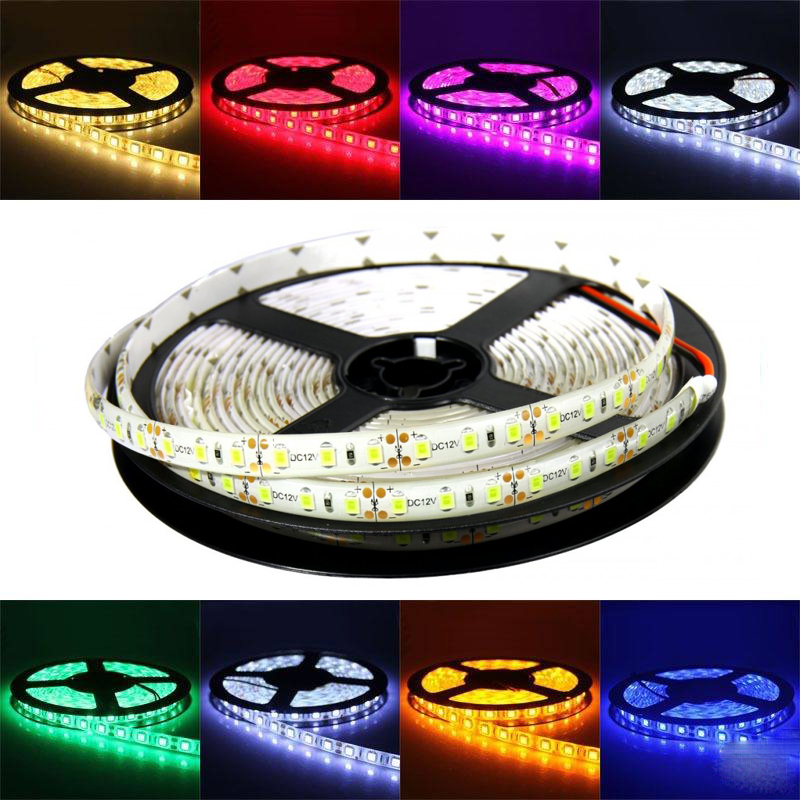 Tira LED 3528/2835 12V Para Exterior IP65 5m Color Amarillo