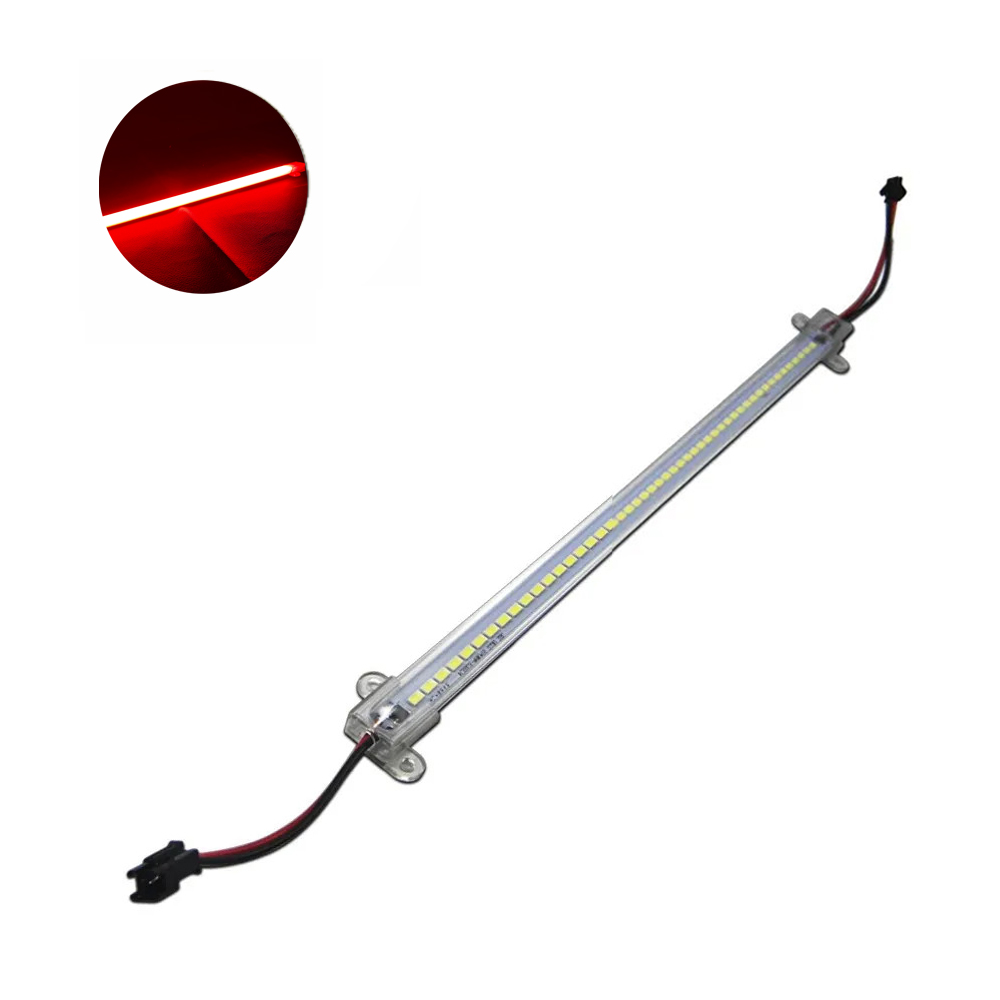 Perfil Aluminio Bajo Mesada Led 220V 0.5m Alta Potencia Rojo