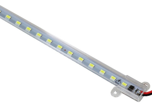Tira Rígida 72 Leds 1 Metro Con Perfil Aluminio 220 V Verde