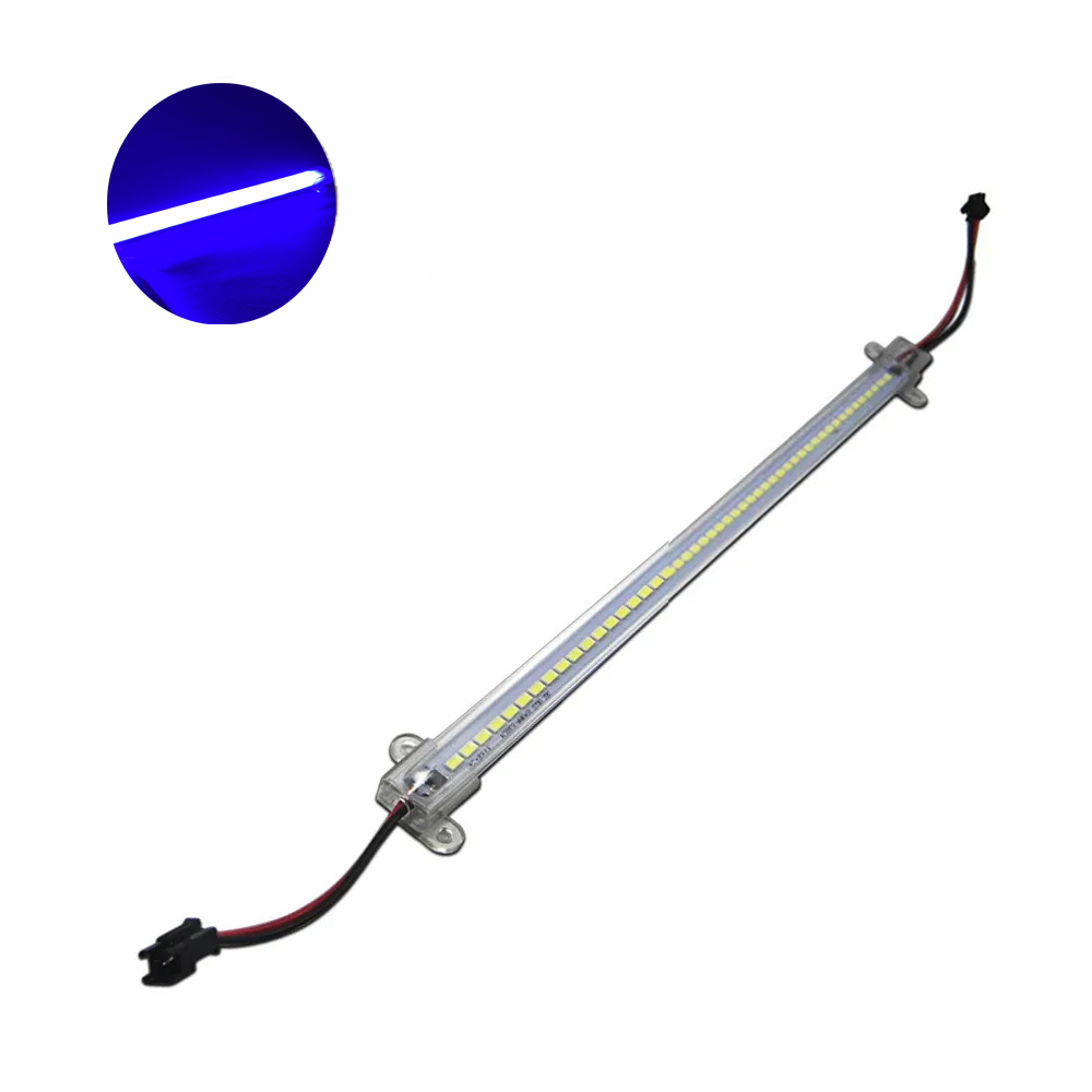 Perfil Aluminio Bajo Mesada Led 220V 0.5m Alta Potencia Azul