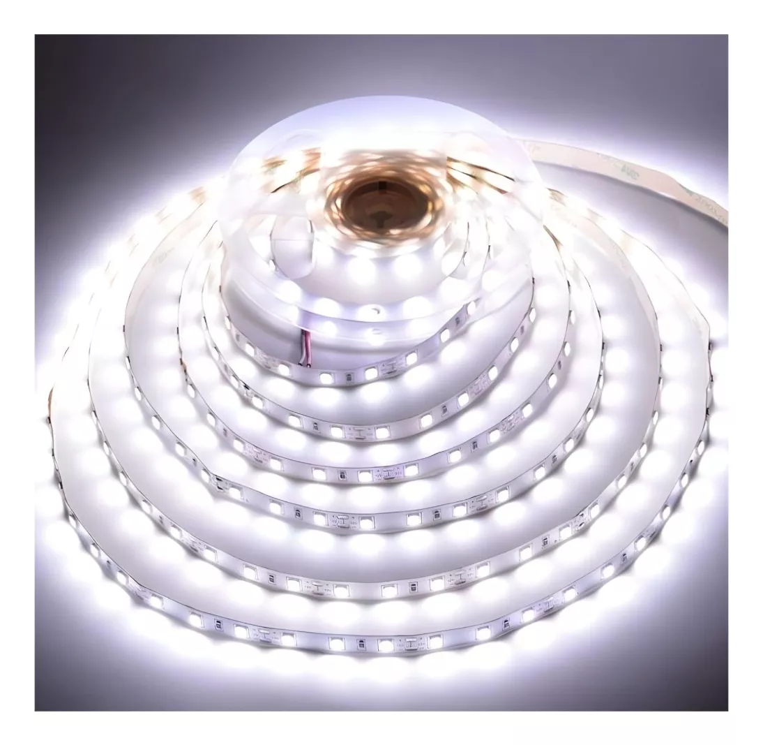 Tira LED 4040 12V Para Interior IP20 5m Color Blanco Frio