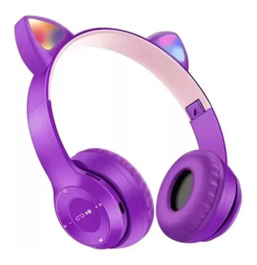 Auriculares Bluetooth Manos Libres Para Nenas Orejas Gatito