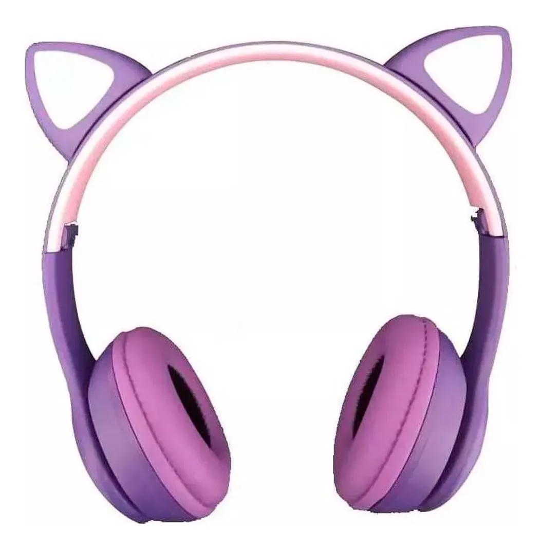 Auriculares Bluetooth Manos Libres Para Nenas Orejas Gatito