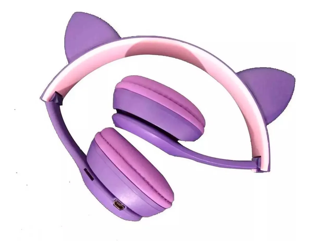 Auriculares Bluetooth Manos Libres Para Nenas Orejas Gatito