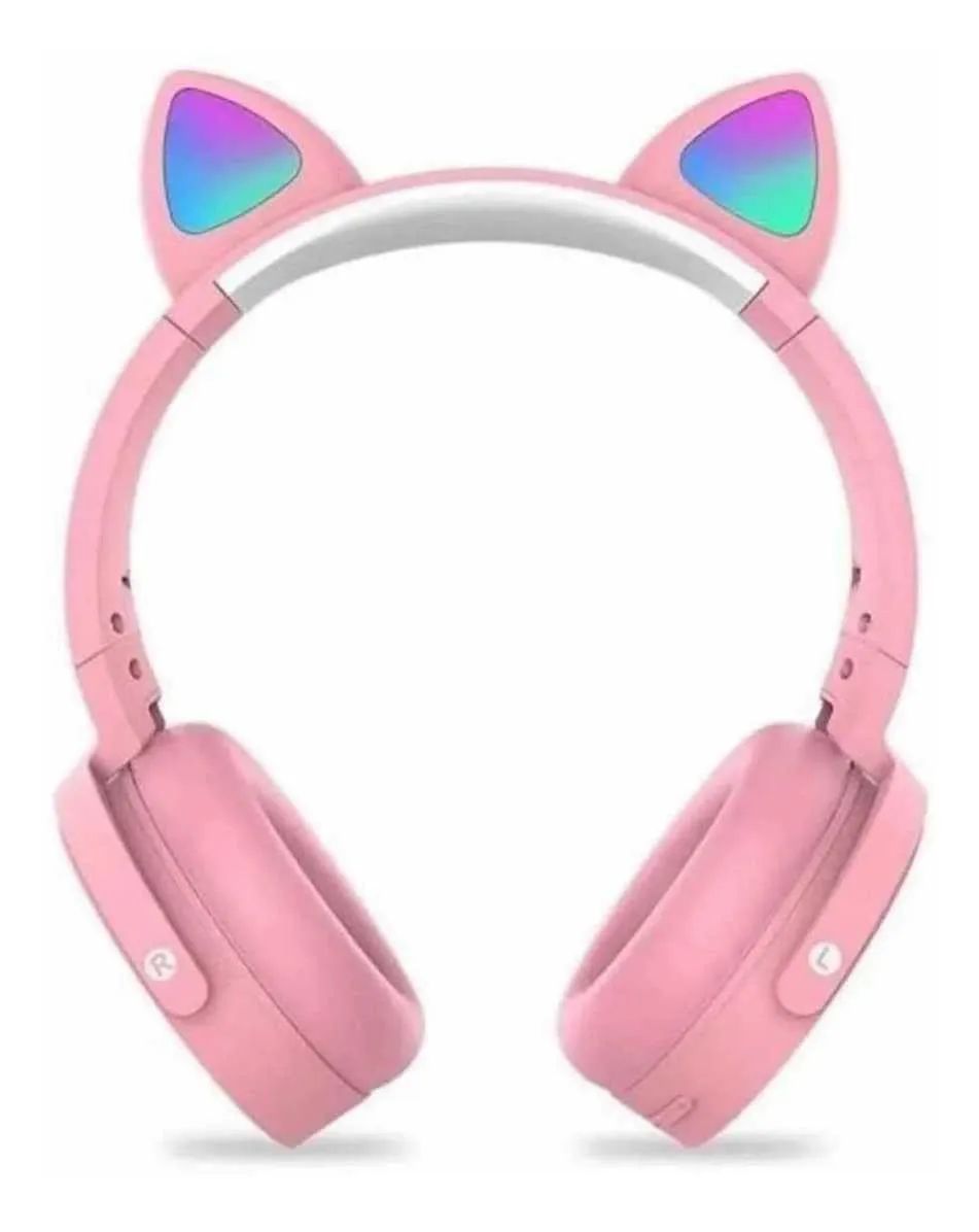 Auriculares Gatito Inalámbricos Bluetooth Pop It Rosa