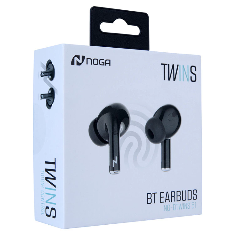 Auriculares Noga Bluetooth Inalambricos Earbuds Ng-twins51 Color Negro