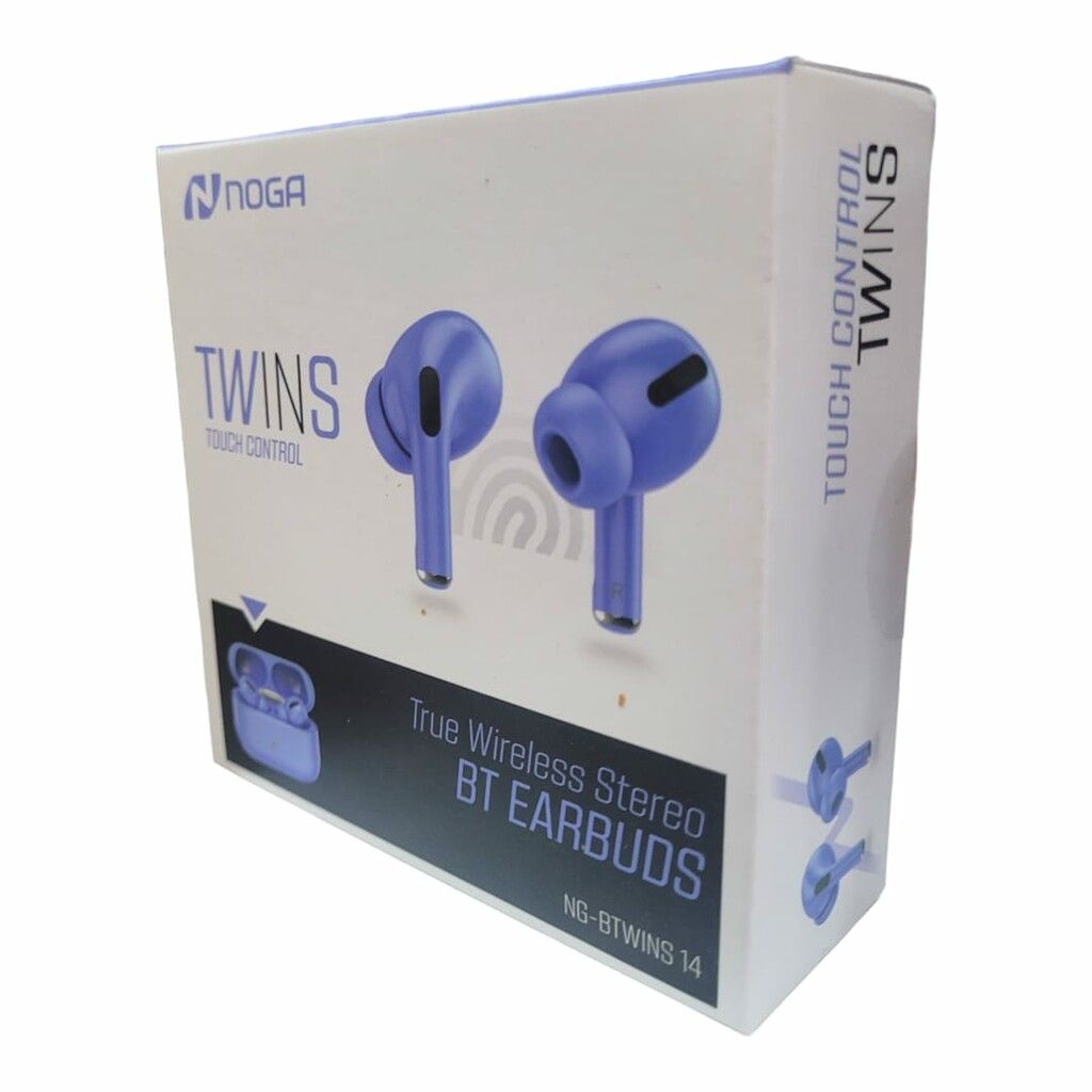 Auriculares Inalámbricos Bluetooth Noga Twins 14 Celestes
