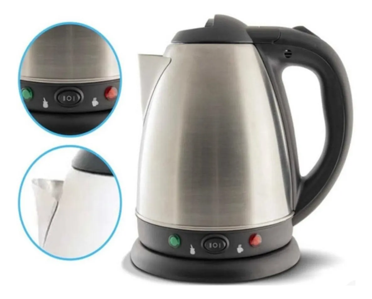 Jarra Pava Electrica Hytoshy Metalica Con Corte Mate 2 L