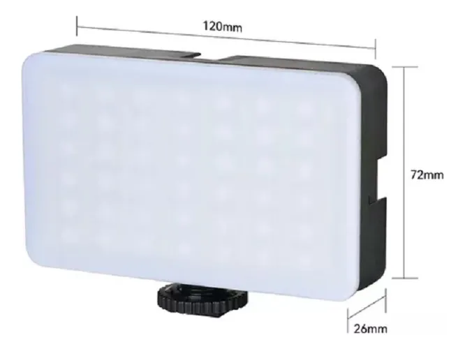 Luz Led Blanco + Rgb Recargable Para Celular O Cámaras