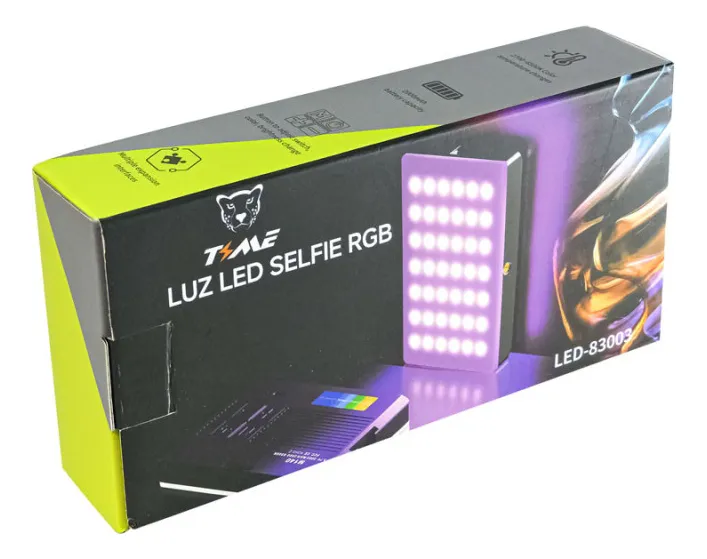 Luz Led Blanco + Rgb Recargable Para Celular O Cámaras