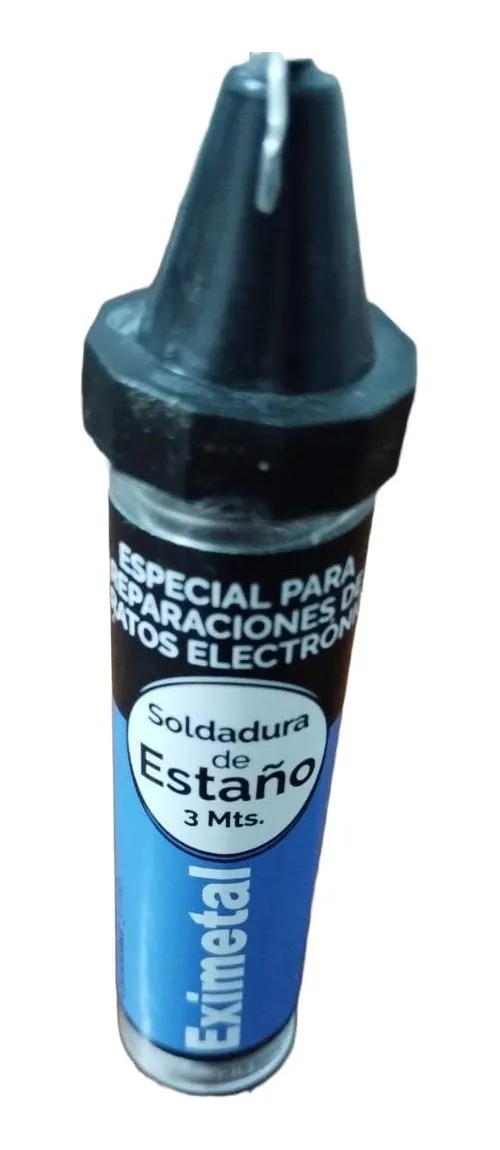 Estaño Eximetal Tubo 3 Mts 0,8mm 60/40