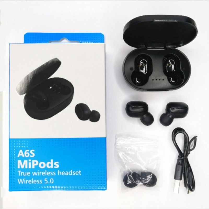 Auriculares In-ear Inalambricos A6S Negro