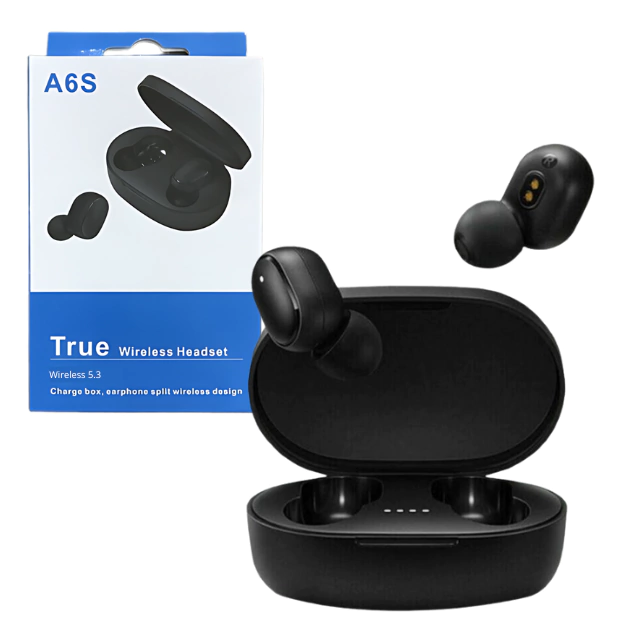Auriculares In-ear Inalambricos A6S Negro