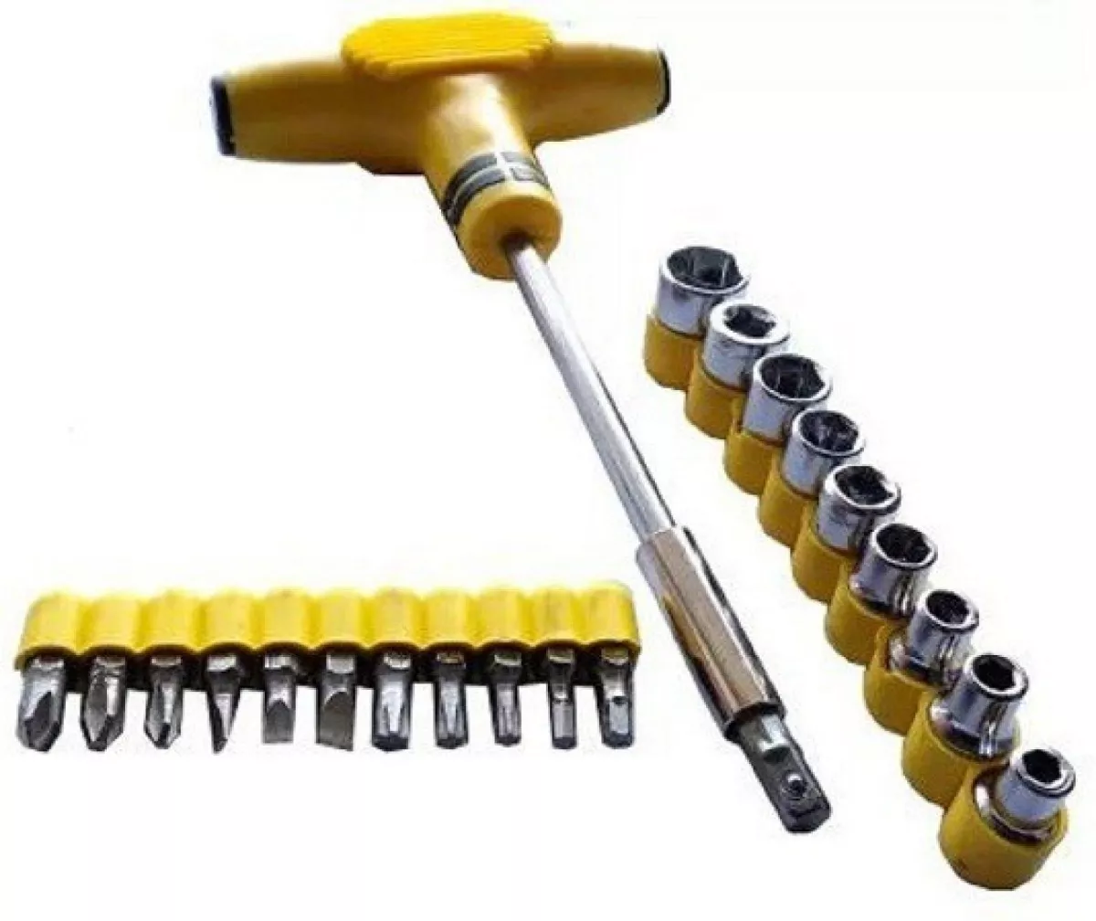 Kit Llave T Juego Puntas Destornillador Tubo Intercambiables